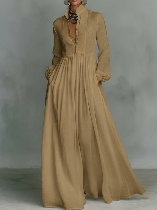 Lioren | Vestido largo de caída suave