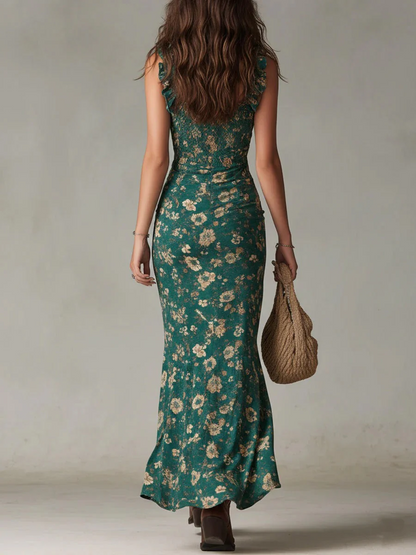 Zara | Vestido largo estilo boho retro