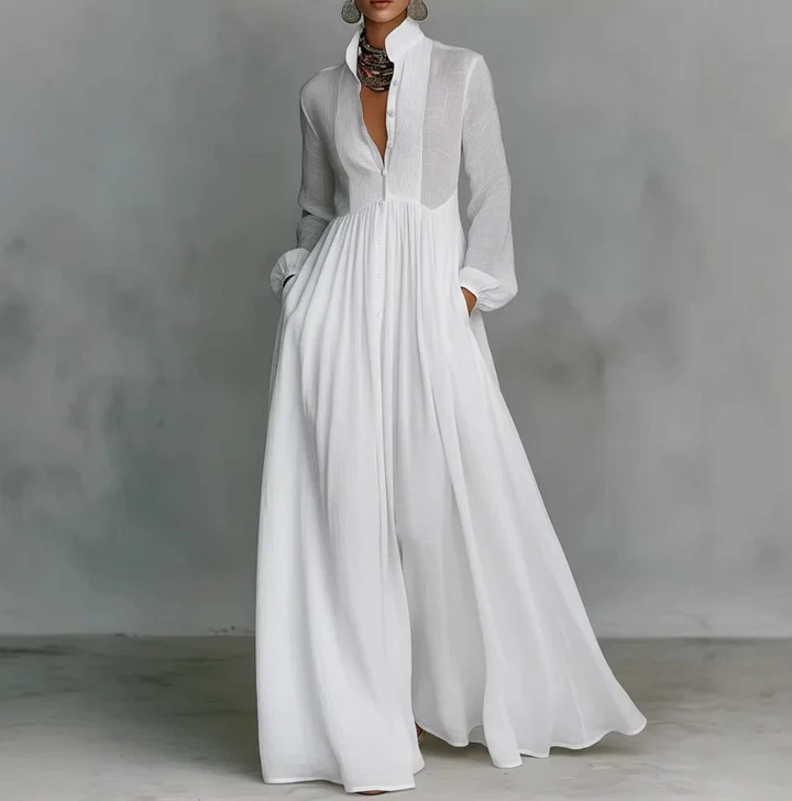 Lioren | Vestido largo de caída suave