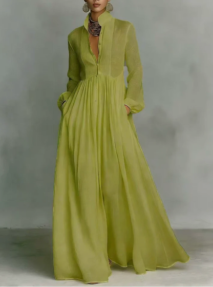 Lioren | Vestido largo de caída suave