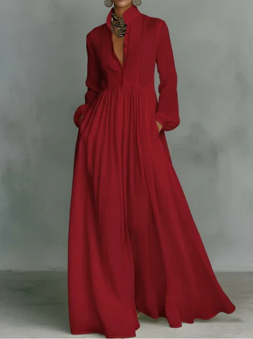 Lioren | Vestido largo de caída suave