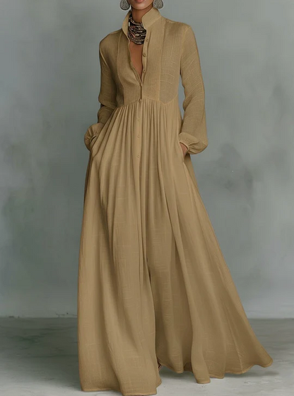 Lioren | Vestido largo de caída suave